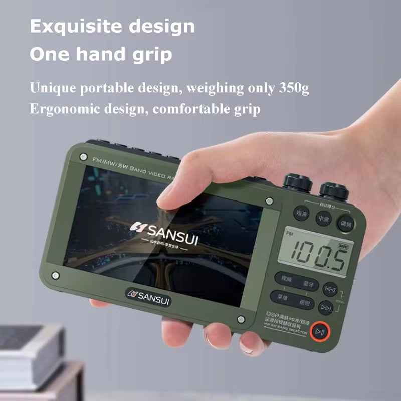 F50 Portable Old-Fashioned Rechargeable Radio Semiconductor Video Player Outdoors Multifunctional Wireless Bluetooth Speakers