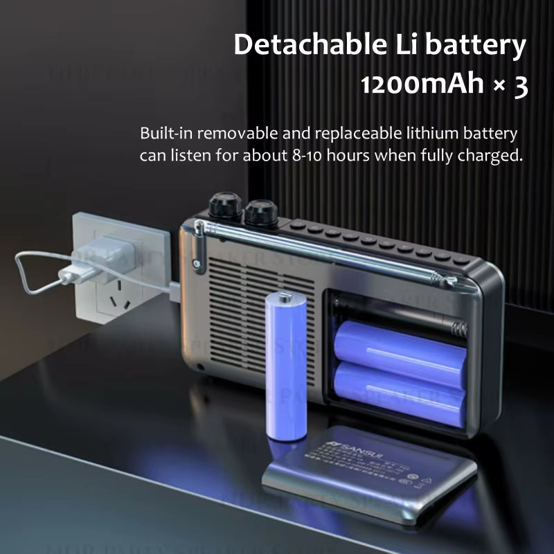 F50 Portable Old-Fashioned Rechargeable Radio Semiconductor Video Player Outdoors Multifunctional Wireless Bluetooth Speakers