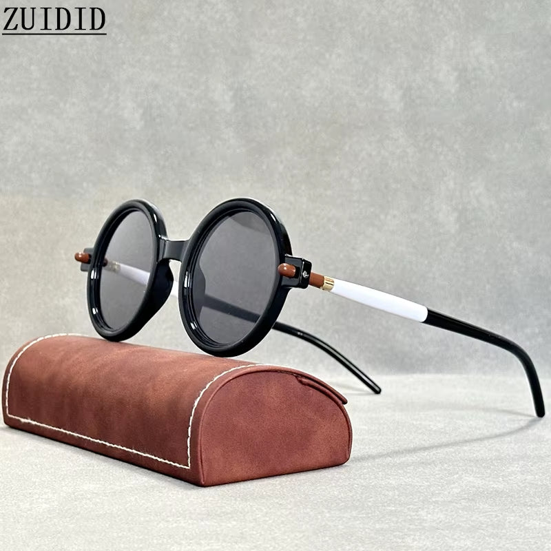 Retro round Sunglasses for Men Vintage Fashion Sunglasses Women Luxe Trending Blue Light Blocking Glasses Gafas De Sol Hombre