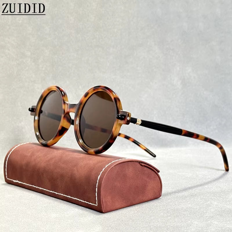 Retro round Sunglasses for Men Vintage Fashion Sunglasses Women Luxe Trending Blue Light Blocking Glasses Gafas De Sol Hombre