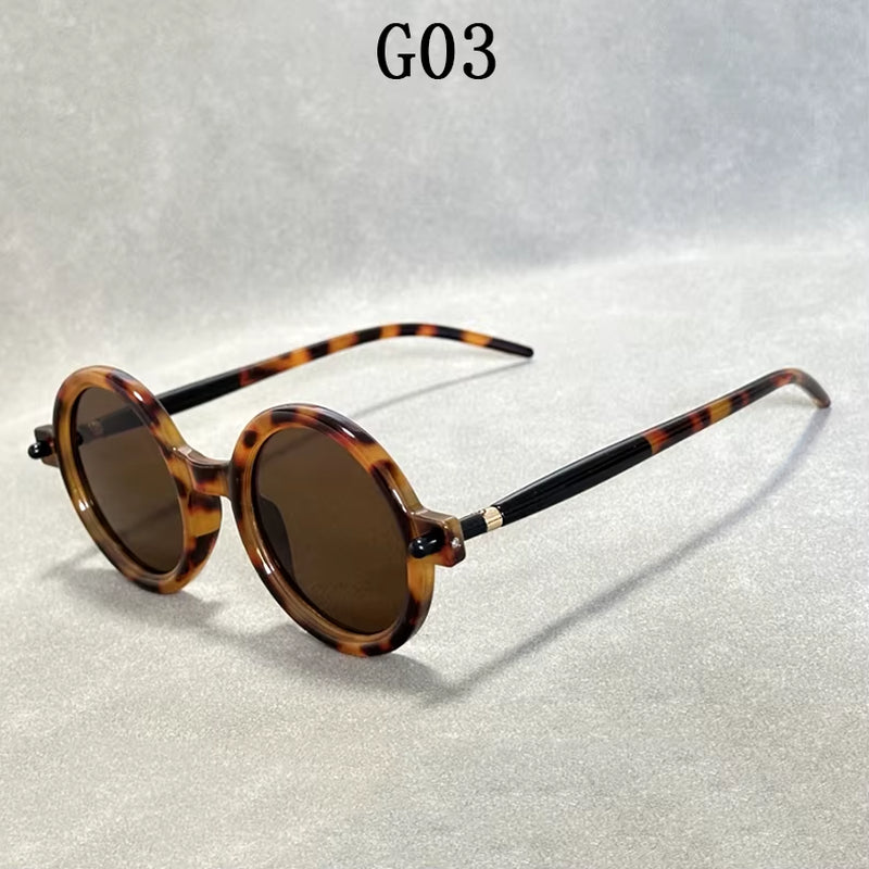 Retro round Sunglasses for Men Vintage Fashion Sunglasses Women Luxe Trending Blue Light Blocking Glasses Gafas De Sol Hombre