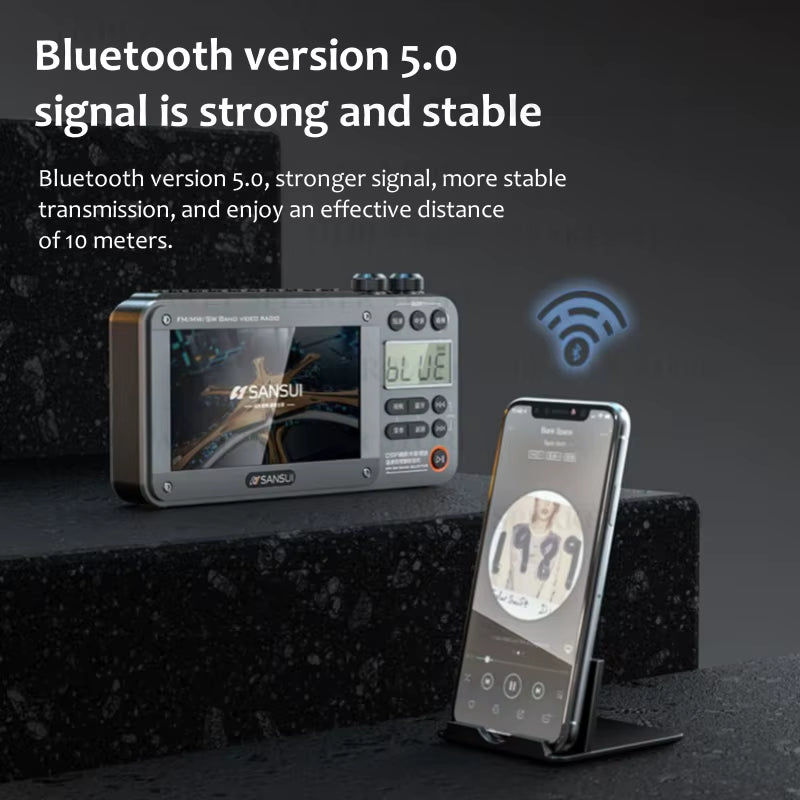 F50 Portable Old-Fashioned Rechargeable Radio Semiconductor Video Player Outdoors Multifunctional Wireless Bluetooth Speakers